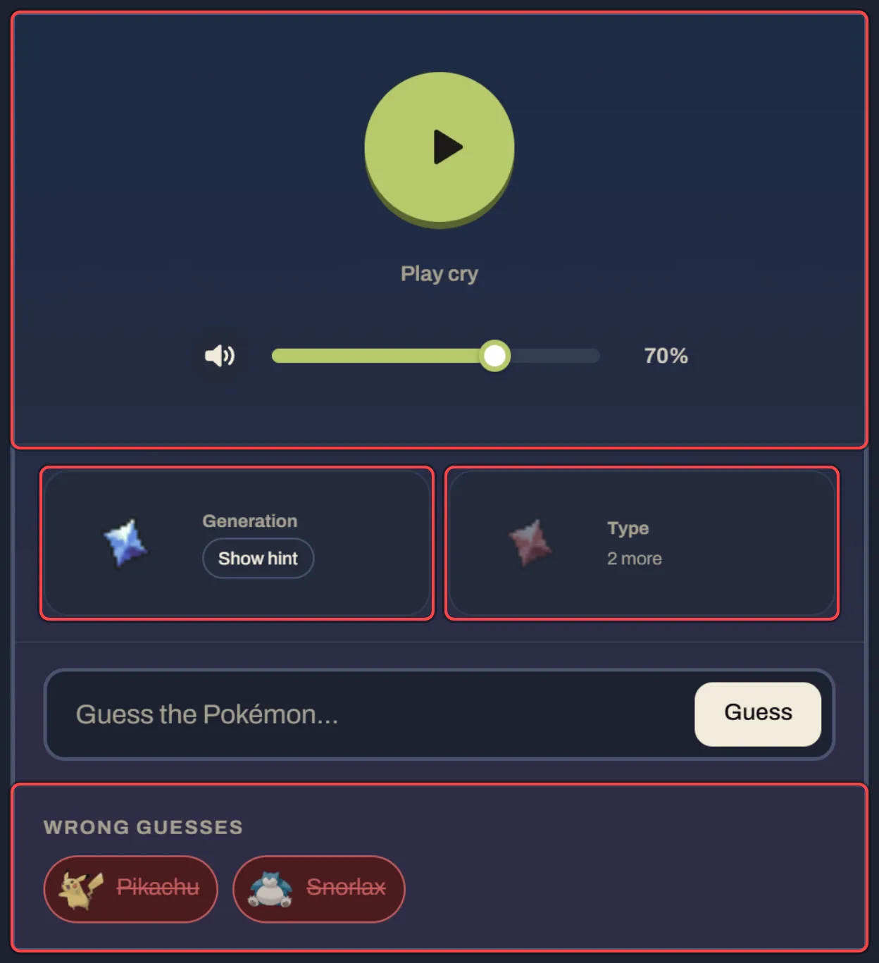 The cry player, its two hints and two misses